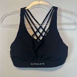 Alphalete Women's Black Strappy Sports Bra